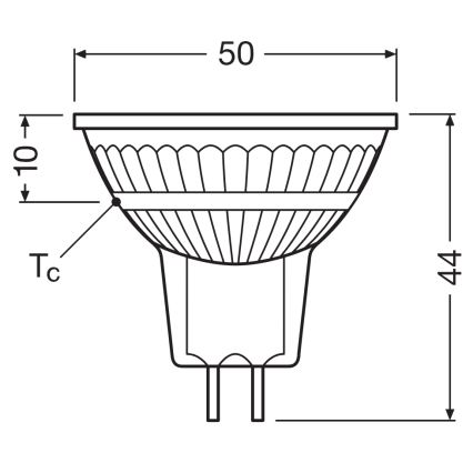 Lampadina LED dimmerabile a riflettore MR16 GU5,3/5W/12V 4000K 36° IRC 90 - Osram