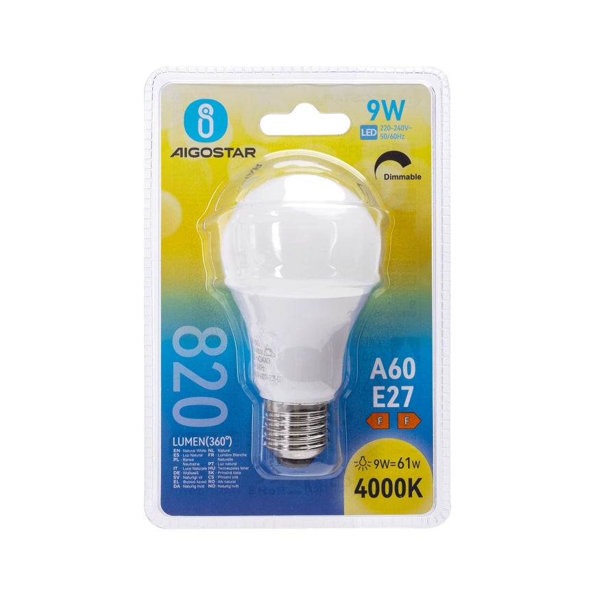 Lampadina LED dimmerabile A60 E27/9W/230V 4000K - Aigostar