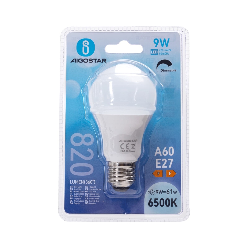 Lampadina LED dimmerabile A60 E27/9W/230V 6500K - Aigostar