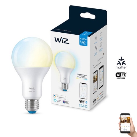 Lampadina LED dimmerabile A67 E27/13W/230V 2700-6500K CRI 90 Wi-Fi - WiZ
