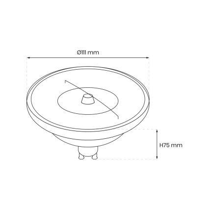 Lampadina LED Dimmerabile AR111 GU10/10,5W/230V 3000K