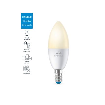 Lampadina LED Dimmerabile C37 E14/4,9W/230V 2700K CRI 90 Wi-Fi - WiZ