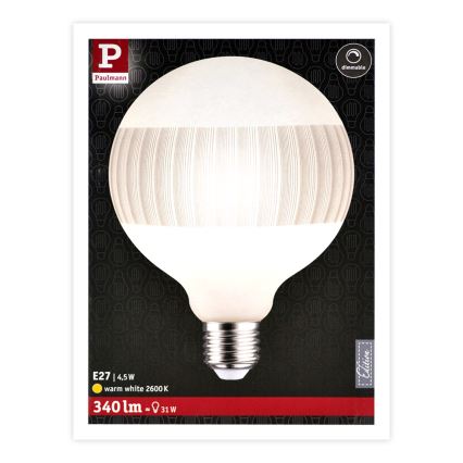 Lampadina LED dimmerabile CLASSIC G125 E27/4,5W/230V 2600K - Paulmann 28743