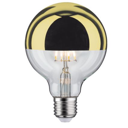 Lampadina LED dimmerabile con un mirror spherical cap GLOBE G95 E27/6,5W/230V 2700K oro - Paulmann 28675