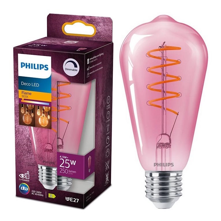 Lampadina LED dimmerabile DECO Philips ST64 E27/4,5W/230V 1800K