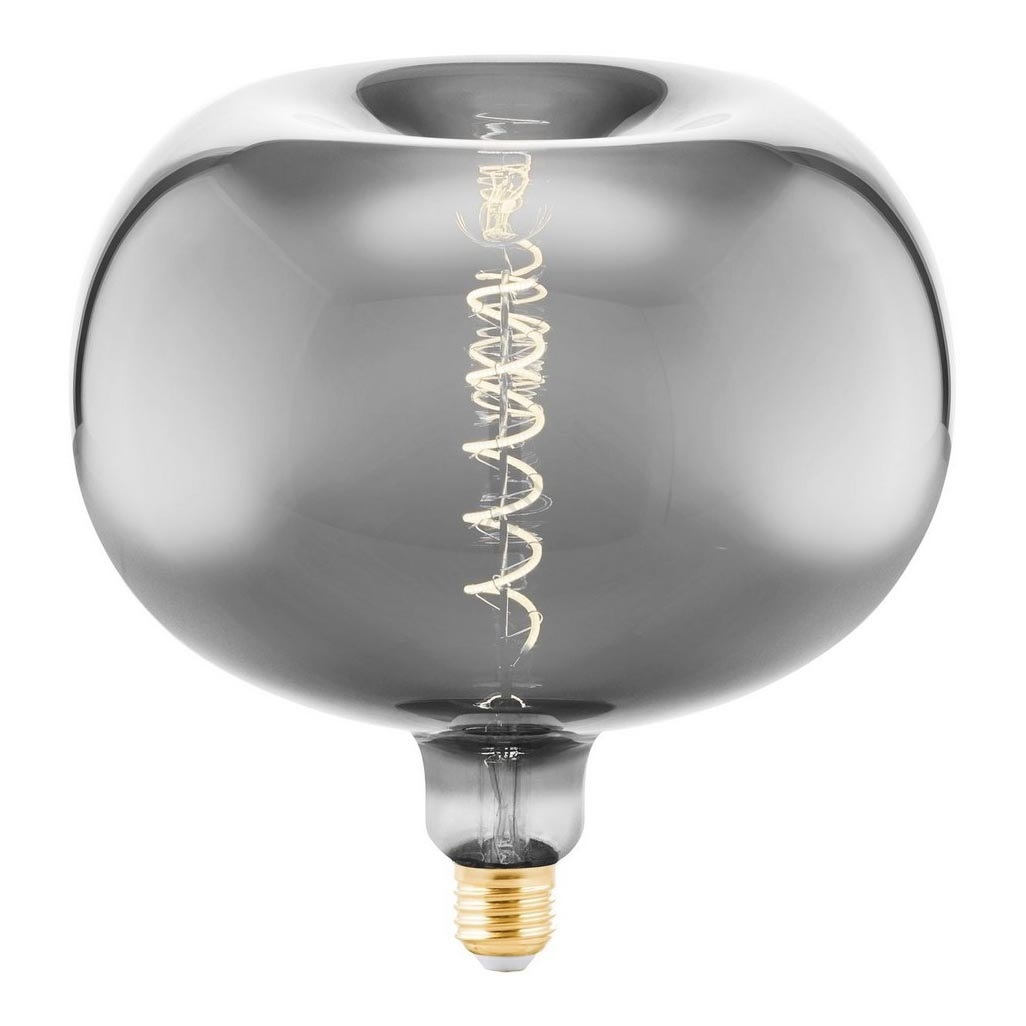 Eglo Lampadina a LED E27. dimmerabile, color ambra, vintage, diametro 14 cm, per illuminazione retrò, 4 Watt (equivalente a 35 Watt), 400 lm, E27. luce bianca calda, 2200 K, lampadina Edison R140