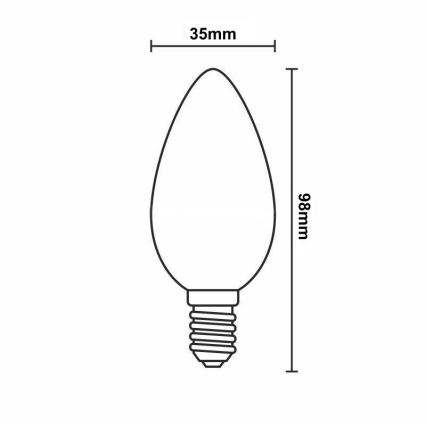 Lampadina LED dimmerabile FILAMENT C35 E14/6W/230V 3000K