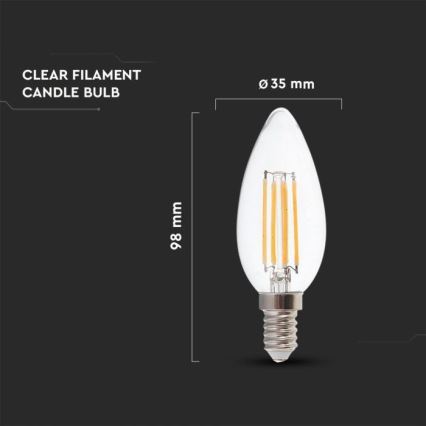 Lampadina LED dimmerabile FILAMENT E14/4W/230V 3000K