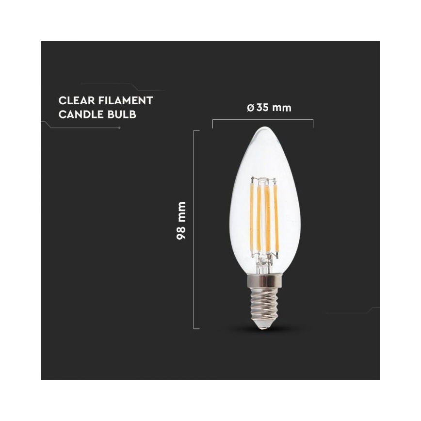 Lampadina LED dimmerabile FILAMENT E14/4W/230V 3000K