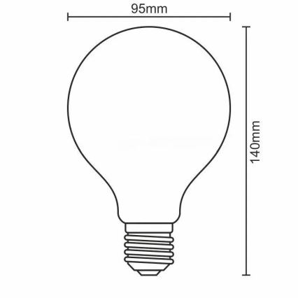 Lampadina LED dimmerabile FILAMENT G95 E27/11W/230V 4000K