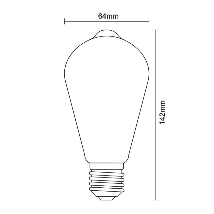 Lampadina LED dimmerabile FILAMENT ST64 E27/11W/230V 3000K