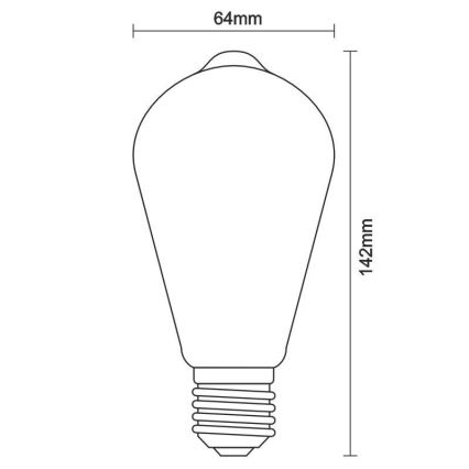 Lampadina LED dimmerabile FILAMENT ST64 E27/11W/230V 4000K