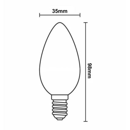 Lampadina LED dimmerabile FILAMENT VINTAGE C35 E14/6W/230V 2000K