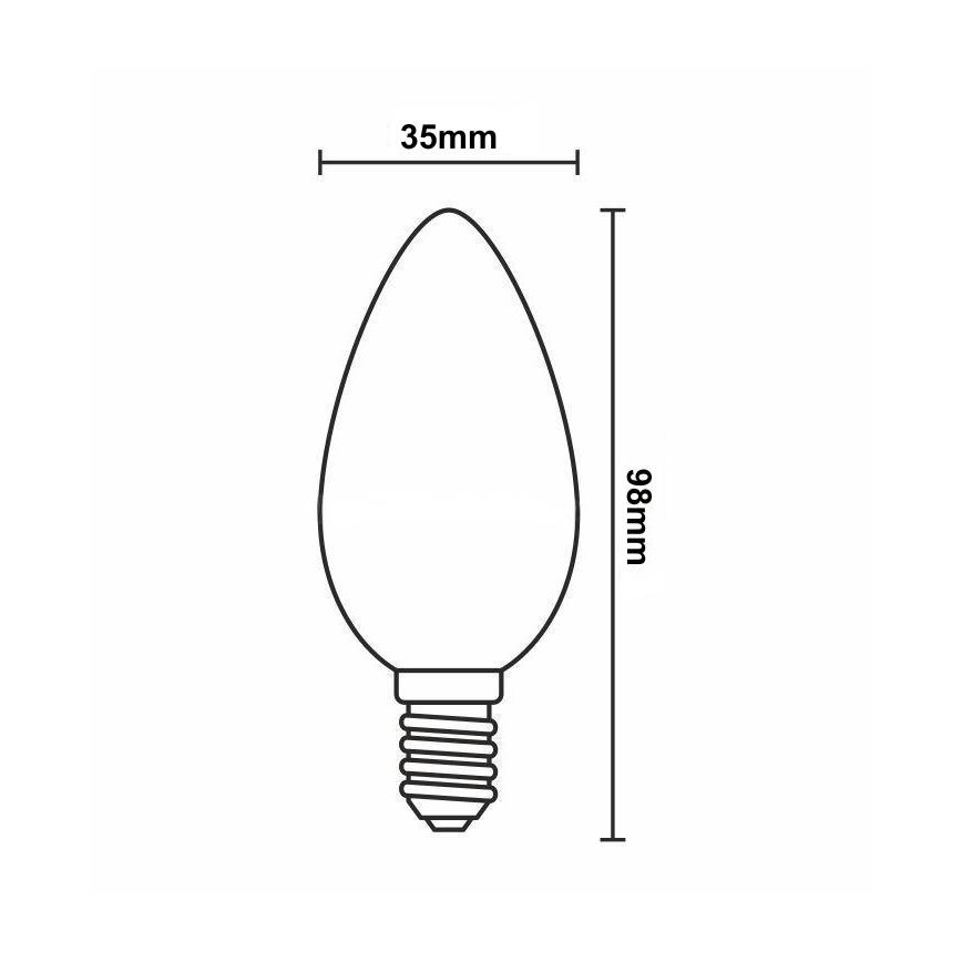Lampadina LED dimmerabile FILAMENT VINTAGE C35 E14/6W/230V 2000K