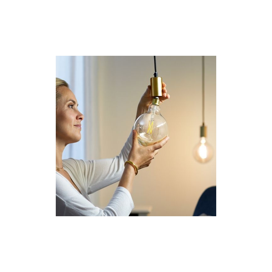 Lampadina LED dimmerabile FILAMENT G125 E27/7W/230V 2700-6500K CRI 90 Wi-Fi - WiZ