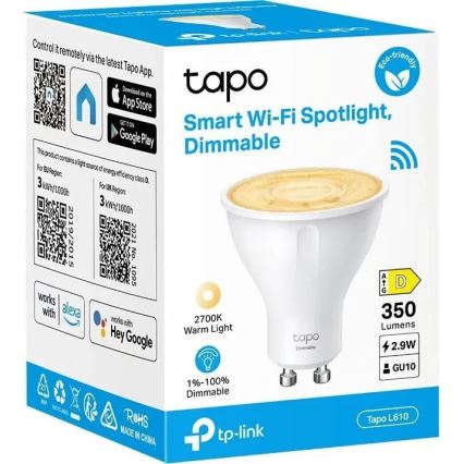 Lampadina LED dimmerabile GU10/2,9W/230V 2700K Wi-Fi - TP-Link