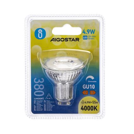 Lampadina LED dimmerabile GU10/4,9W/230V 4000K - Aigostar