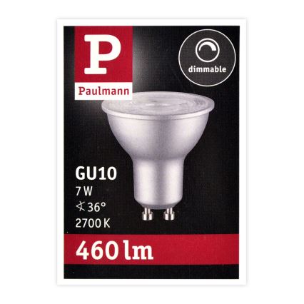 Lampadina LED dimmerabile GU10/7W/230V 2700K - Paulmann 28753