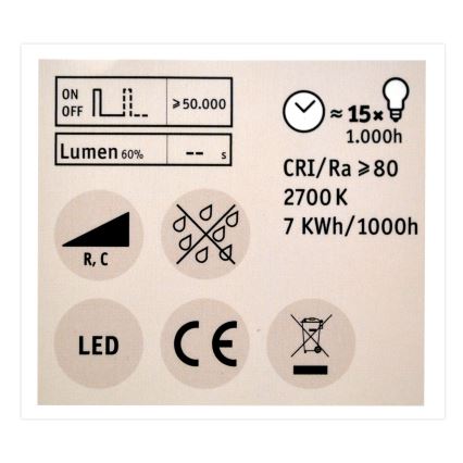 Lampadina LED dimmerabile GU10/7W/230V 2700K - Paulmann 28753