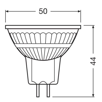 Lampadina LED dimmerabile GU5,3/3,4W/230V 2700K CRI 90 - Osram