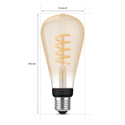 Lampadina LED Dimmerabile Hue WHITE AMBIANCE ST72 E27/7W/230V 2200-4500K