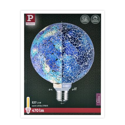 Lampadina LED dimmerabile MOSAIC G125 E27/5W/230V 2700K - Paulmann 28750