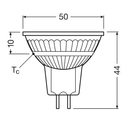 Lampadina LED dimmerabile MR16 GU5,3/6,8W/12V 3000K 36° CRI 90 - Ledvance