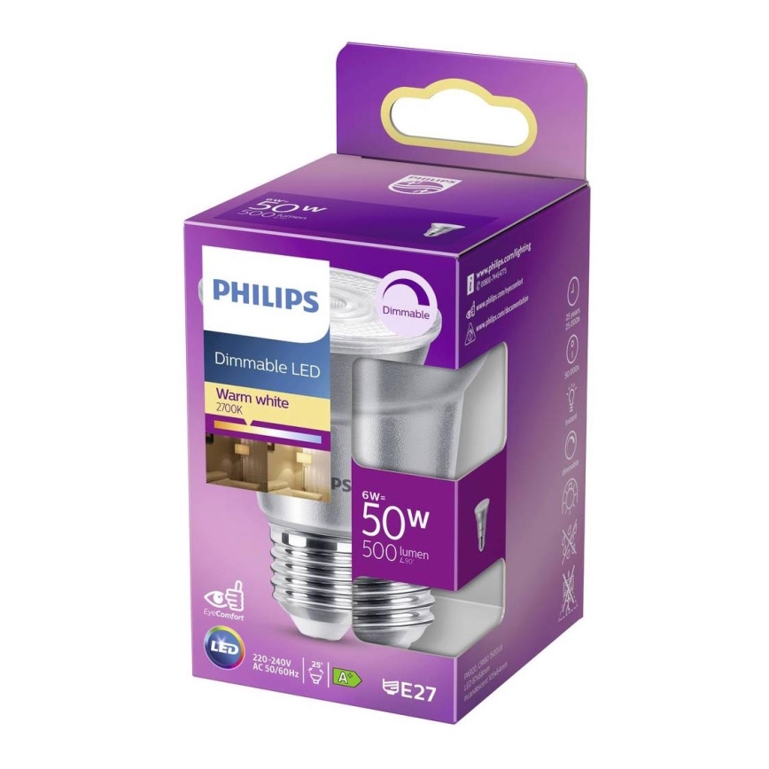 Lampadina LED dimmerabile Philips E27/6W/230V 2700K