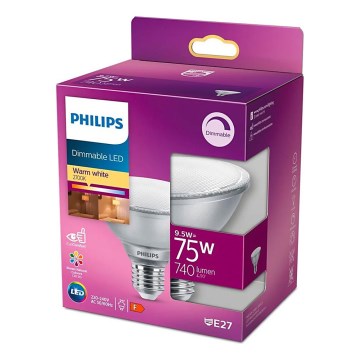 Lampadina LED dimmerabile Philips E27/9,5W/230V 2700K