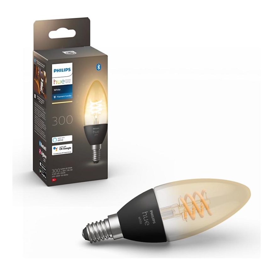 Lampadina LED Dimmerabile Philips Hue FILAMENTO BIANCO E14/4,5W/230V 2100K