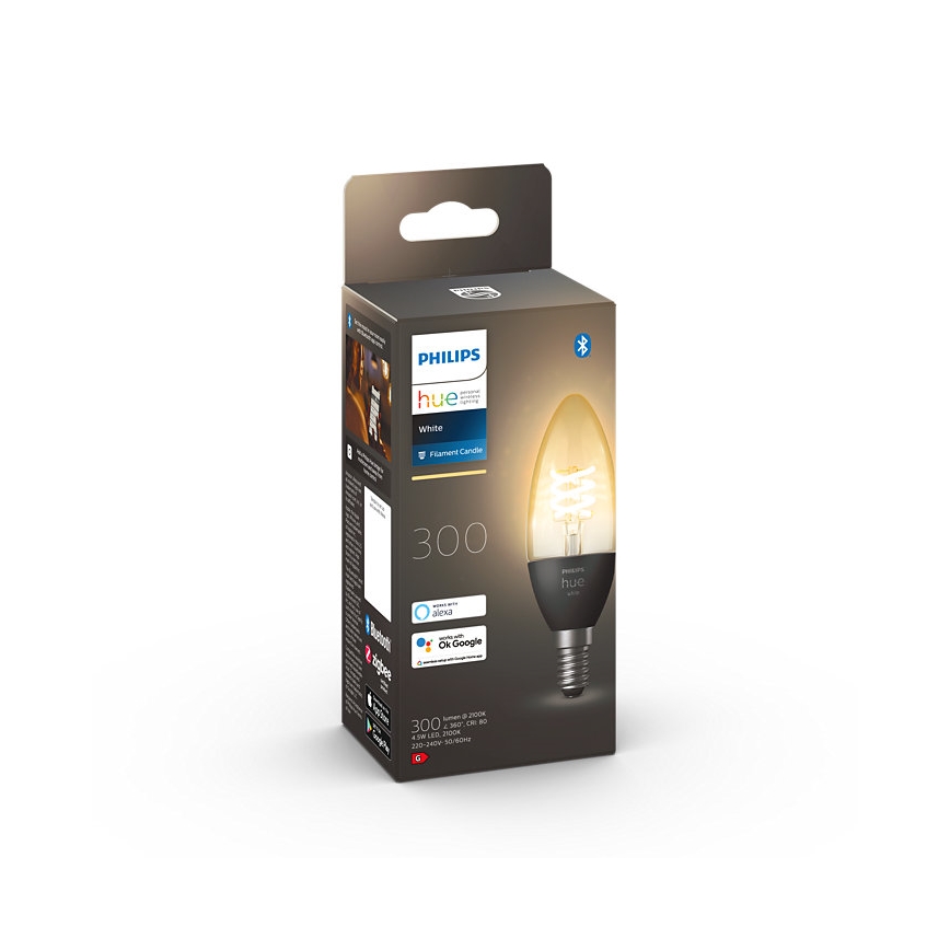 Lampadina LED Dimmerabile Philips Hue FILAMENTO BIANCO E14/4,5W/230V 2100K