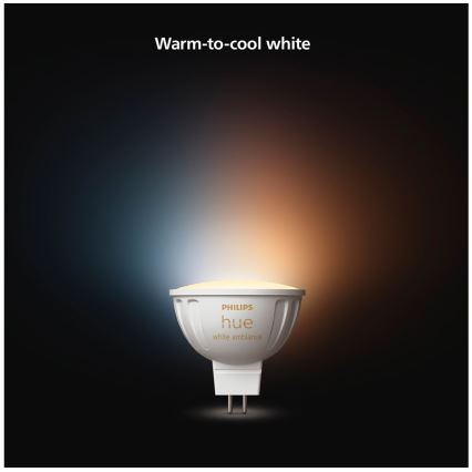 Lampadina LED dimmerabile Philips Hue White Ambiance GU5,3/MR16/5,1W/12V 2200-6500K