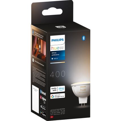 Lampadina LED dimmerabile Philips Hue White Ambiance GU5,3/MR16/5,1W/12V 2200-6500K