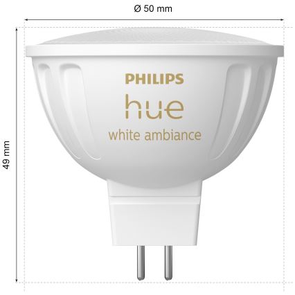 Lampadina LED dimmerabile Philips Hue White Ambiance GU5,3/MR16/5,1W/12V 2200-6500K