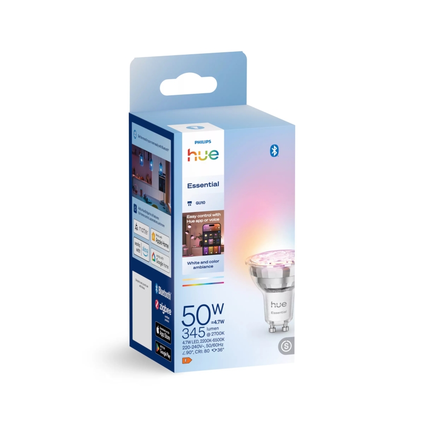 Lampadina LED dimmerabile Philips Hue White And Color Ambiance Essential GU10/4,7W/230V 2200-6500K