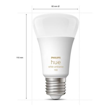 Lampadina LED dimmerabile Philips Hue WHITE AMBIANCE E27/8W/230V 2200-6500K