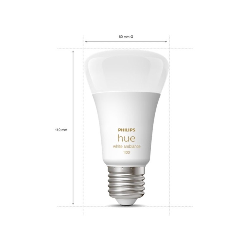 Lampadina LED dimmerabile Philips Hue WHITE AMBIANCE E27/8W/230V 2200-6500K