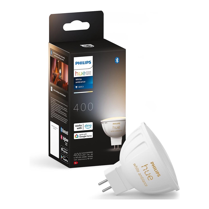 Lampadina LED dimmerabile Philips Hue WA GU5,3/MR16/5,1W/12V 2200-6500K