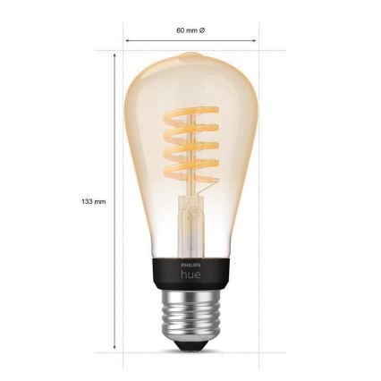 Lampadina LED Dimmerabile Philips Hue WHITE AMBIANCE ST64 E27/7W/230V 2200-4500K