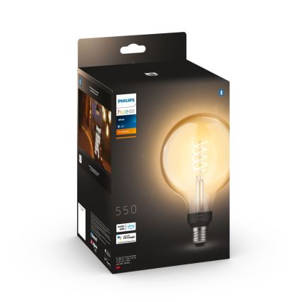 Lampadina LED dimmerabile Philips Hue WHITE FILAMENT G125 E27/7W/230V 2100K