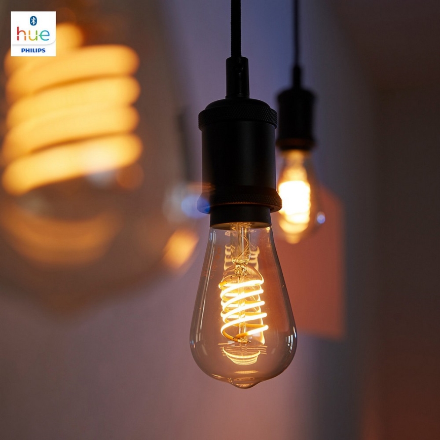 Lampadina LED dimmerabile Philips HUE WHITE FILAMENT ST64 E27/7W/230V