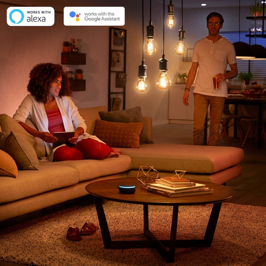 Lampadina LED dimmerabile Philips HUE WHITE FILAMENT ST64 E27/7W/230V