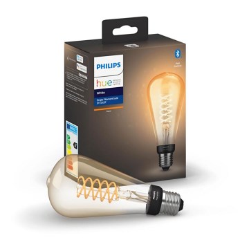 Lampadina LED dimmerabile Philips Hue WHITE FILAMENT ST72 E27/7W/230V 2100K