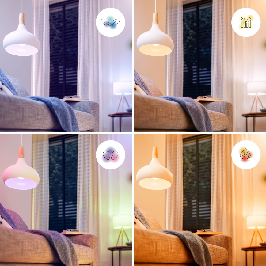 Lampadina LED RGB dimmerabile Philips SMART P45 E14/4,9W/230V 2200-6500K CRI 90