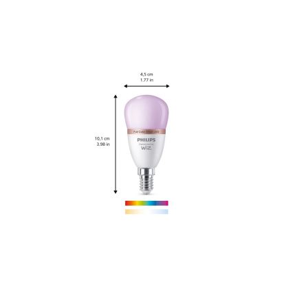 Lampadina LED RGB dimmerabile Philips SMART P45 E14/4,9W/230V 2200-6500K CRI 90