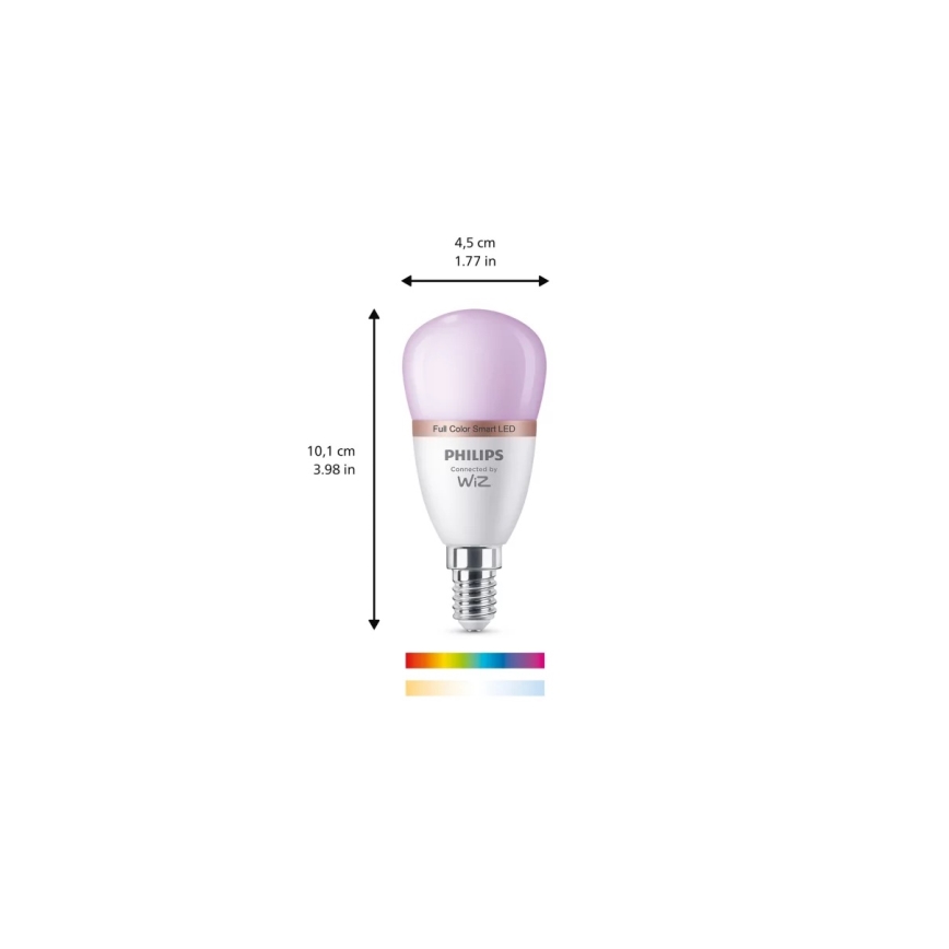 Lampadina LED RGB dimmerabile Philips SMART P45 E14/4,9W/230V 2200-6500K CRI 90