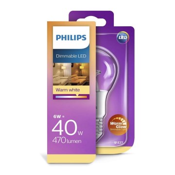 Lampadina LED dimmerabile Philips Warm Glow E27/6W/230V 2200-2700K
