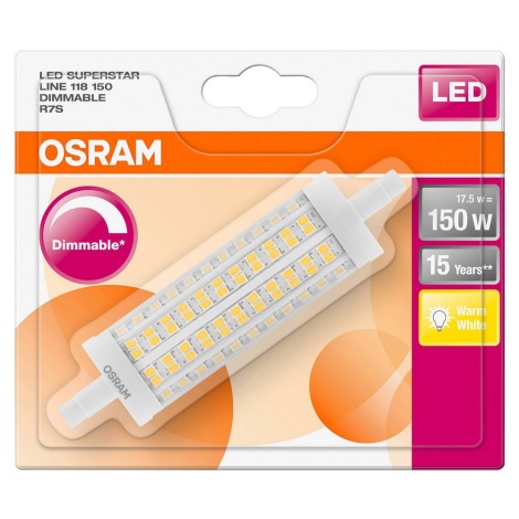Lampadina LED Dimmerabile R7s/17,5W/230V 2700K - Osram 118 mm