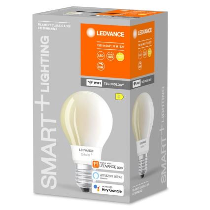 Lampadina LED dimmerabile SMART+ FILAMENT E27/11W/230V 2700K Wi-Fi - Ledvance