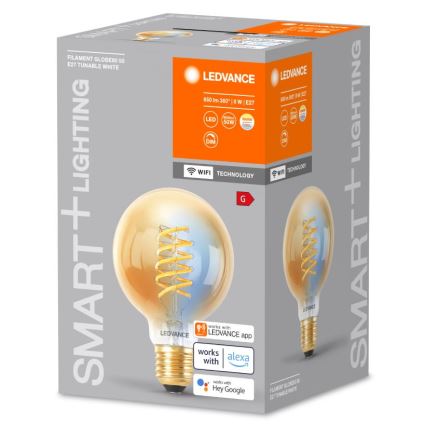 Lampadina LED dimmerabile SMART+ FILAMENT GLOBE G80 E27/8W/230V 2200-5000K Wi-Fi - Ledvance